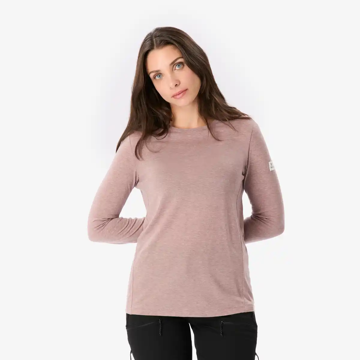 Bild 1 von FORCLAZ Funktionsshirt Damen langarm 40 % recycelte Merinowolle Trekking - Fresh