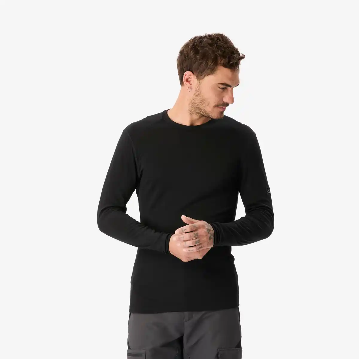 Bild 1 von SIMOND Merino Funktionsshirt Herren langarm 100 % Merino - schwarz