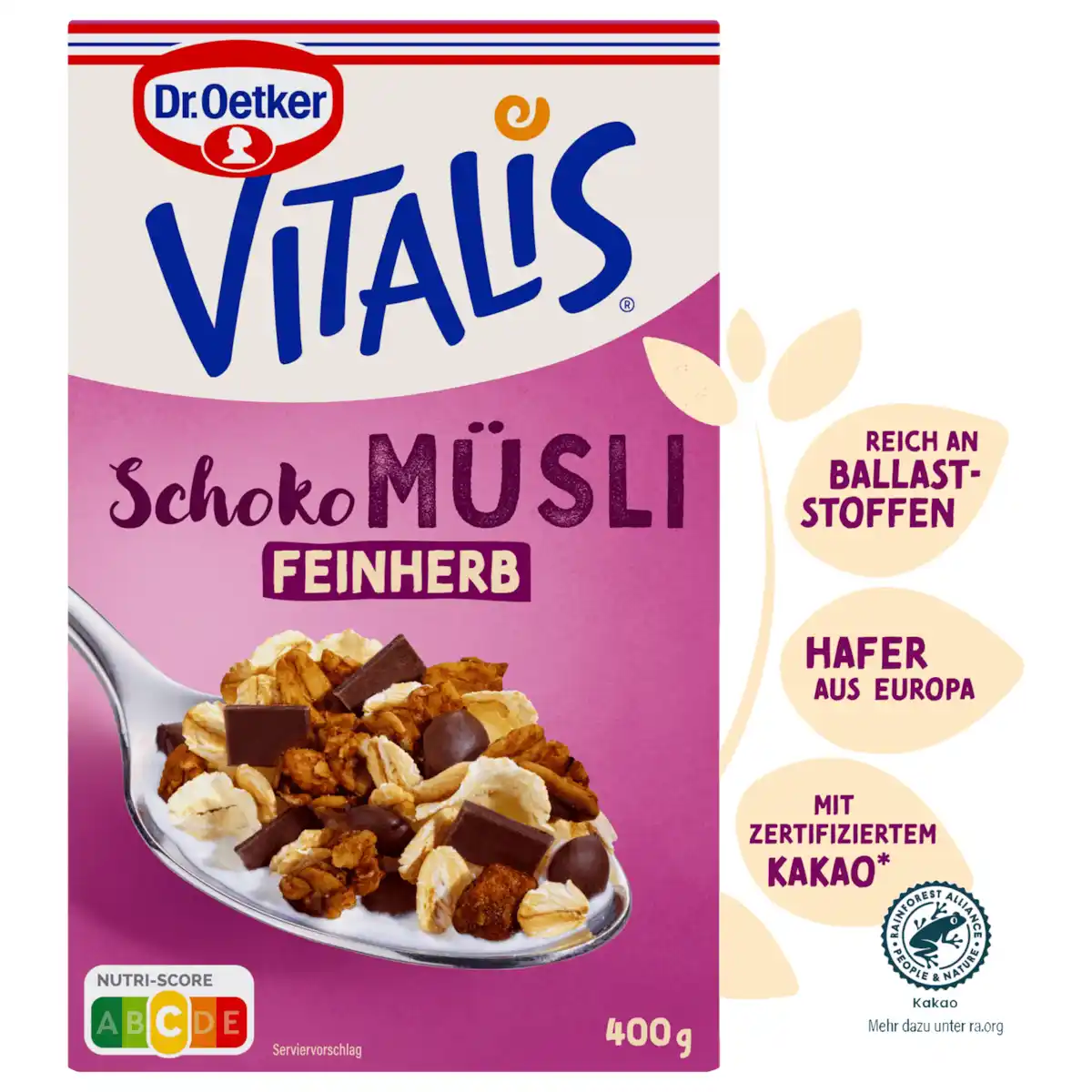 Bild 1 von Dr. Oetker Vitalis Schokomüsli feinherb 400g