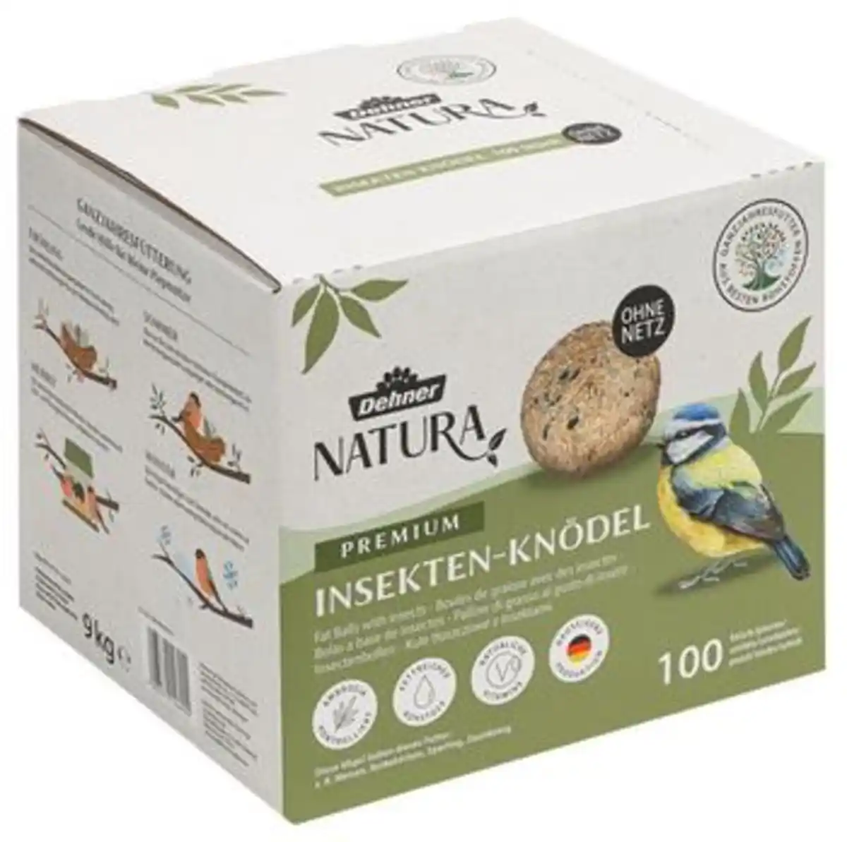 Bild 1 von Dehner Natura Premium Wildvogelfutter Insekten-Meisenknödel im Karton, ohne Netz, 100 Stk.