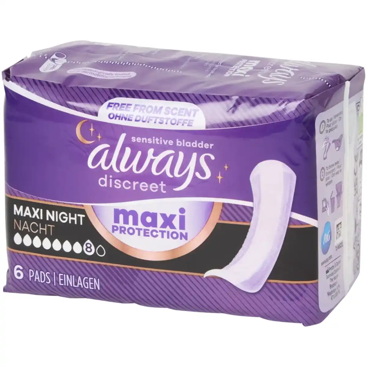 Bild 1 von Always Discreet Inkontinenzeinlagen Maxi Night