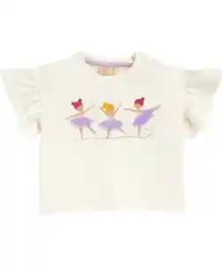 T-Shirt mit Tüllapplikationen
