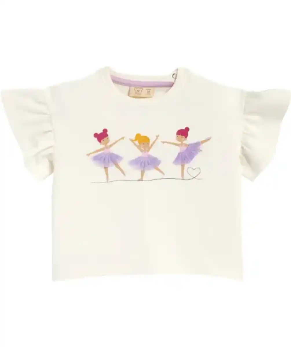 Bild 1 von T-Shirt mit Tüllapplikationen