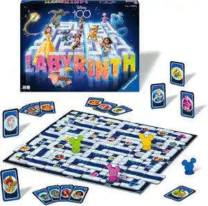 Ravensburger Spiel, Familienspiel Disney 100 Labyrinth, FSC® - schützt Wald - weltweit; Made in Europe