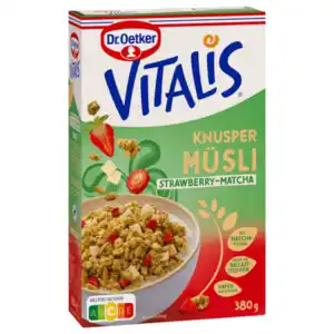 Dr. Oetker Vitalis Knusper Müsli Strawberry-Matcha 380g