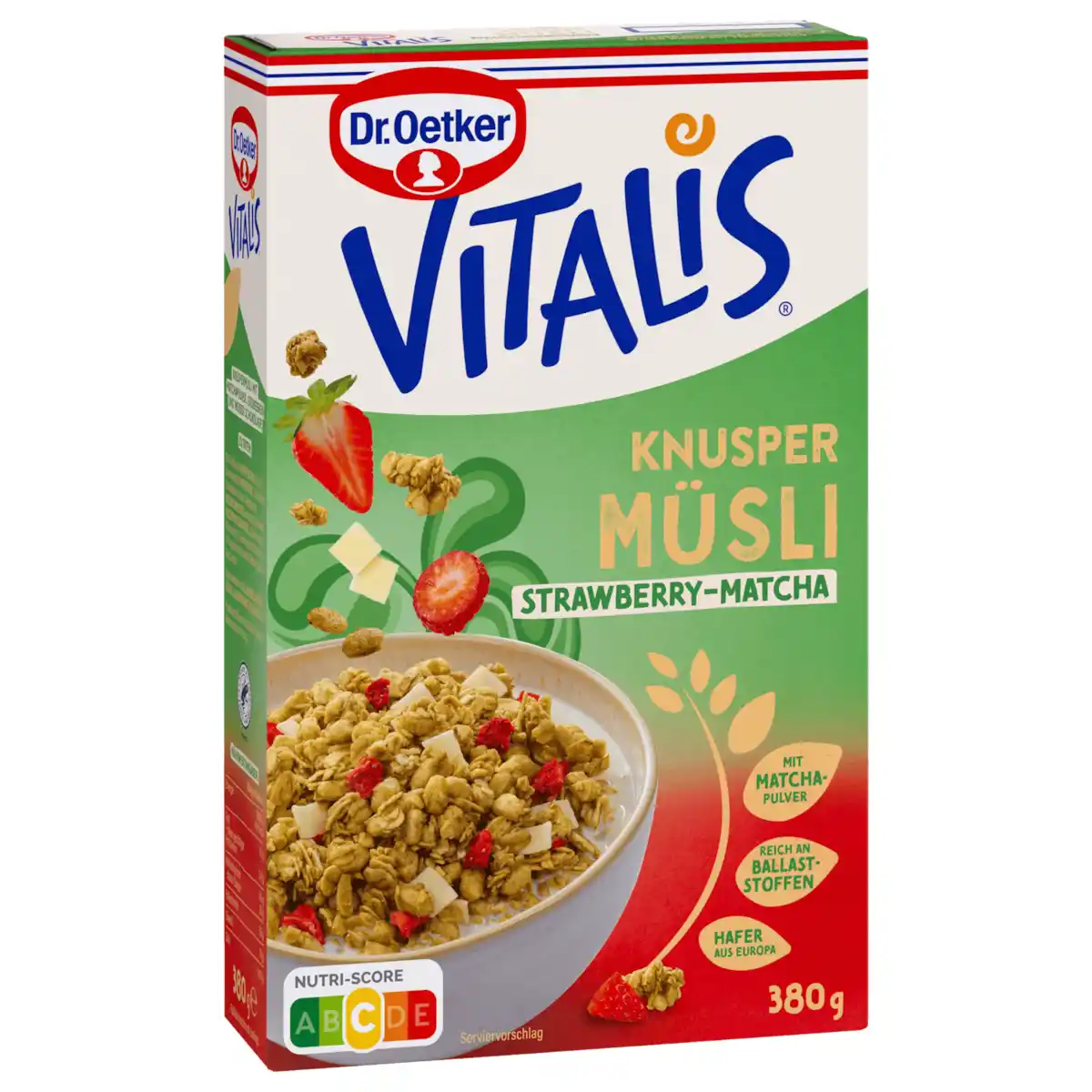 Bild 1 von Dr. Oetker Vitalis Knusper Müsli Strawberry-Matcha 380g