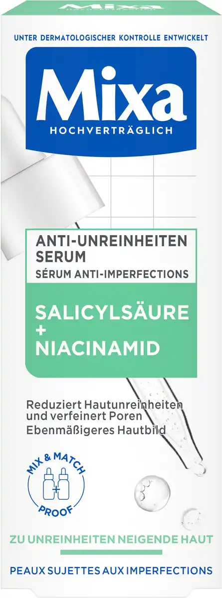 Bild 1 von Mixa Anti-Unreinheiten Serum mit Salicylsäure + Niacinamid, 30 ml