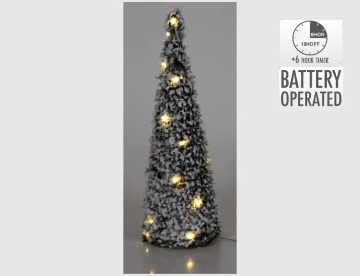 Bild 1 von LED-Dekotanne mit Schnee 10 LEDs 40cm