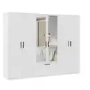 Bild 1 von Drehtürenschrank Milos 6T1S2S Weiß, Weiß