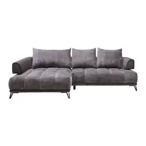 Ecksofa Morgan Graphitfarben, Graphitfarben
