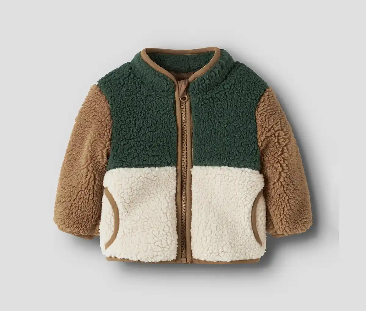 Bild 1 von NAME IT Teddy-Blockjacket, jungle green