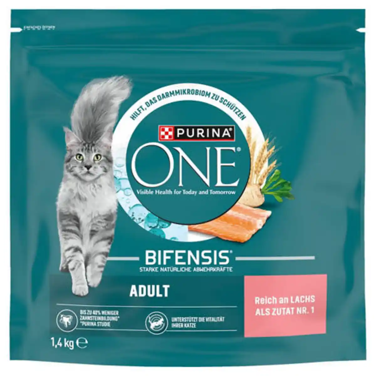 Bild 1 von PURINA ONE Lachs Katzentrockenfutter 1,4 kg