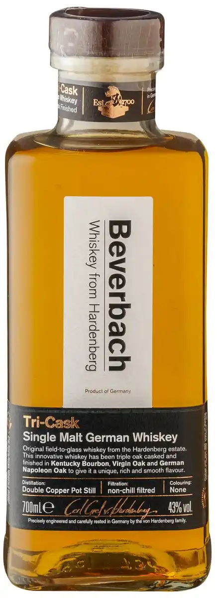 Bild 1 von BEVERBACH Single Malt German Whiskey Double Oak Aged, 0,7-l-Fl.
