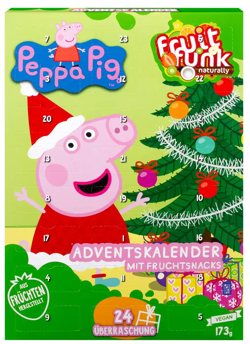 Bild 1 von PEPPA PIG x FRUIT FUNK Adventskalender, 173-g-Packg.