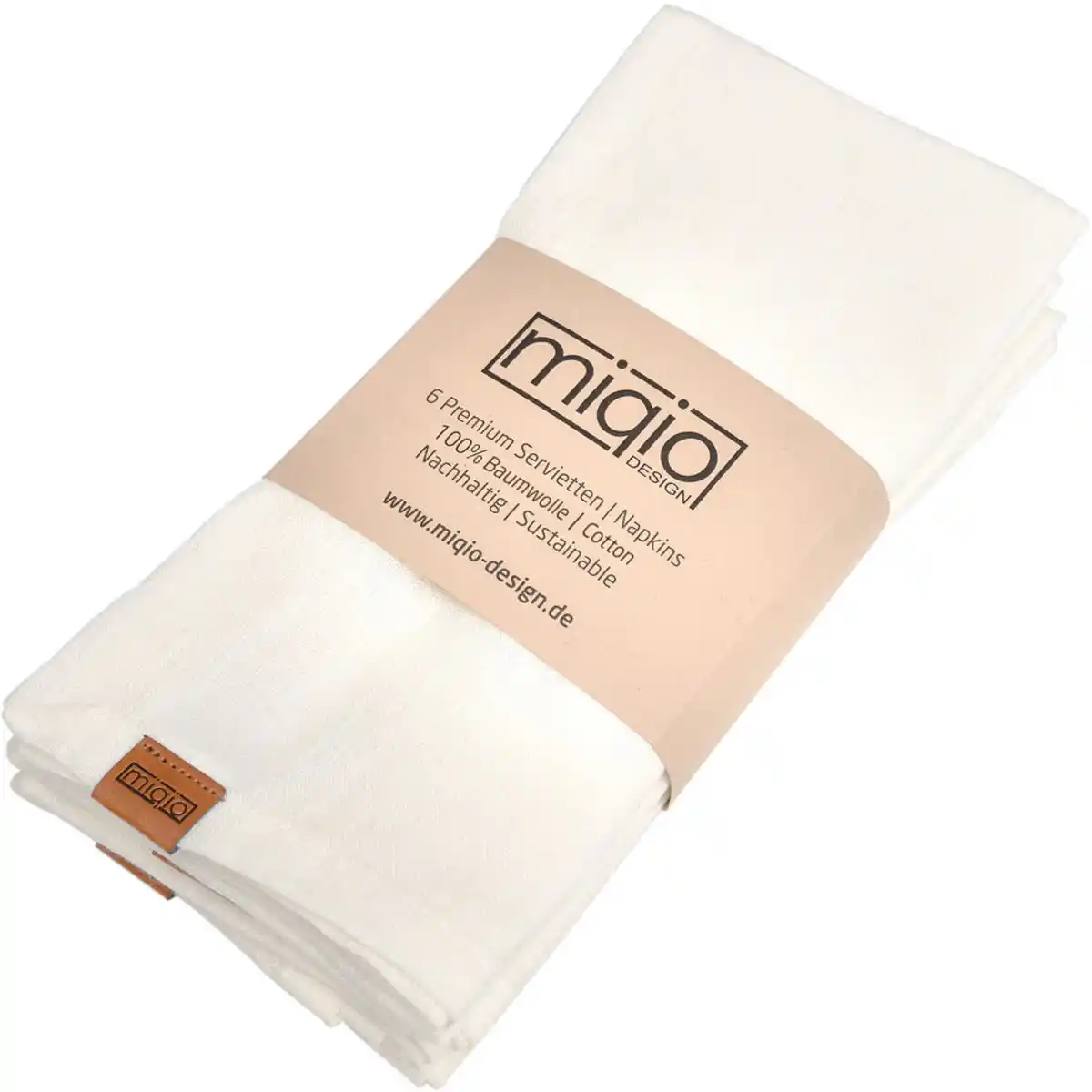 Bild 1 von Miqio Design Stoffservietten, Creme, Textil, 45x45 cm, Wohntextilien, Tischwäsche, Stoffservietten