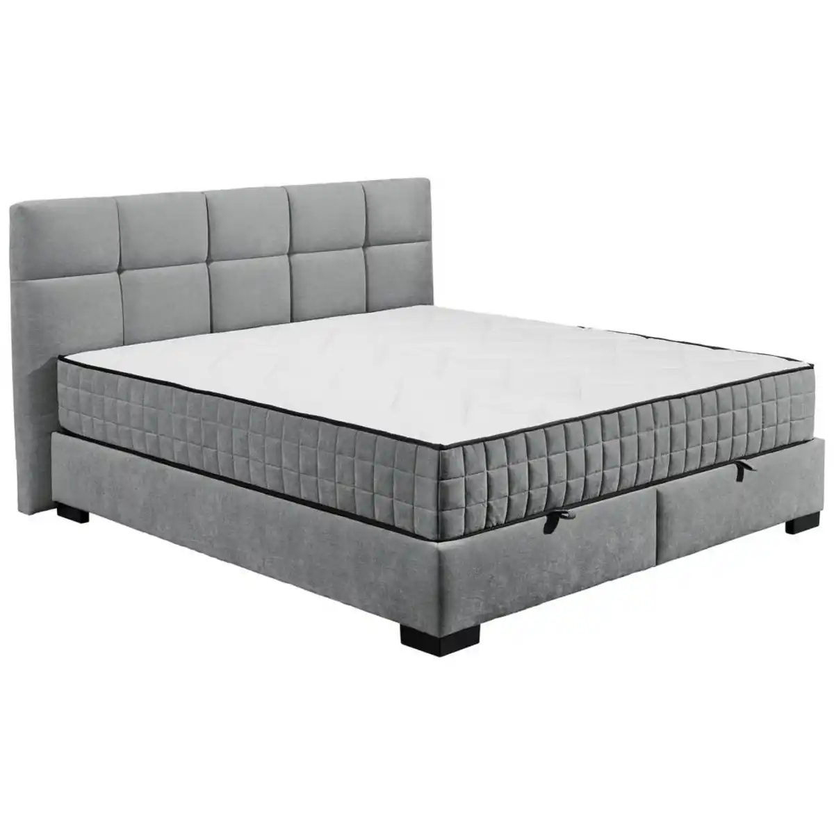 Bild 1 von Mid.you Boxbett, Anthrazit, Kunststoff, H3 + H4, 9-Zonen, 180x200 cm, Wendematratze mit unterschiedlichen Härtegraden, Bettkasten, gepolstertes Kopfteil, Federkernmatratze, Schlafzimmer, Betten, Dop