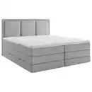 Bild 1 von Mid.you Boxspringbett, Grau, Kunststoff, H2 + H3, 7-Zonen, Höhe ca. 18 cm, 200x220 cm, Bettkasten, gepolstertes Kopfteil, Stoffauswahl, Topper durchgehend, Wendematratze mit unterschiedlichen Härte