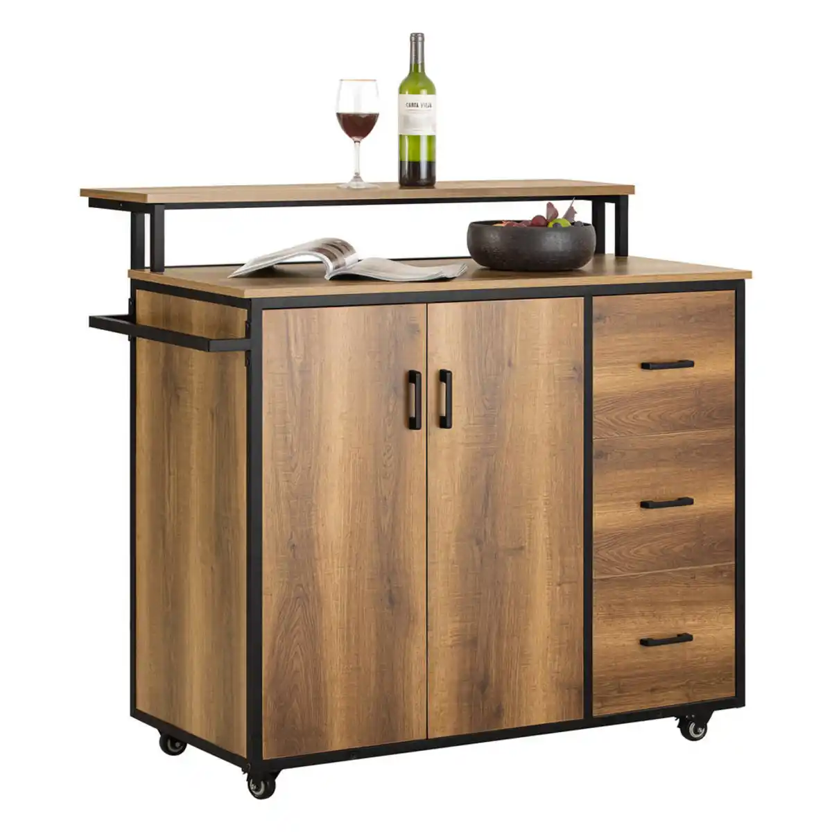 Bild 1 von SoBuy Kücheninsel, Natur, Holzwerkstoff, 106x14x58 cm, Esszimmer, Servierwagen