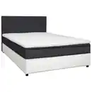 Bild 1 von Boxxx Boxbett, Anthrazit, Weiß, Holz, H2, Höhe ca. 19 cm, 120x200 cm, gepolstertes Kopfteil, Stoffauswahl, Topper durchgehend, in verschiedenen Größen erhältlich, Schlafzimmer, Betten, Boxspring