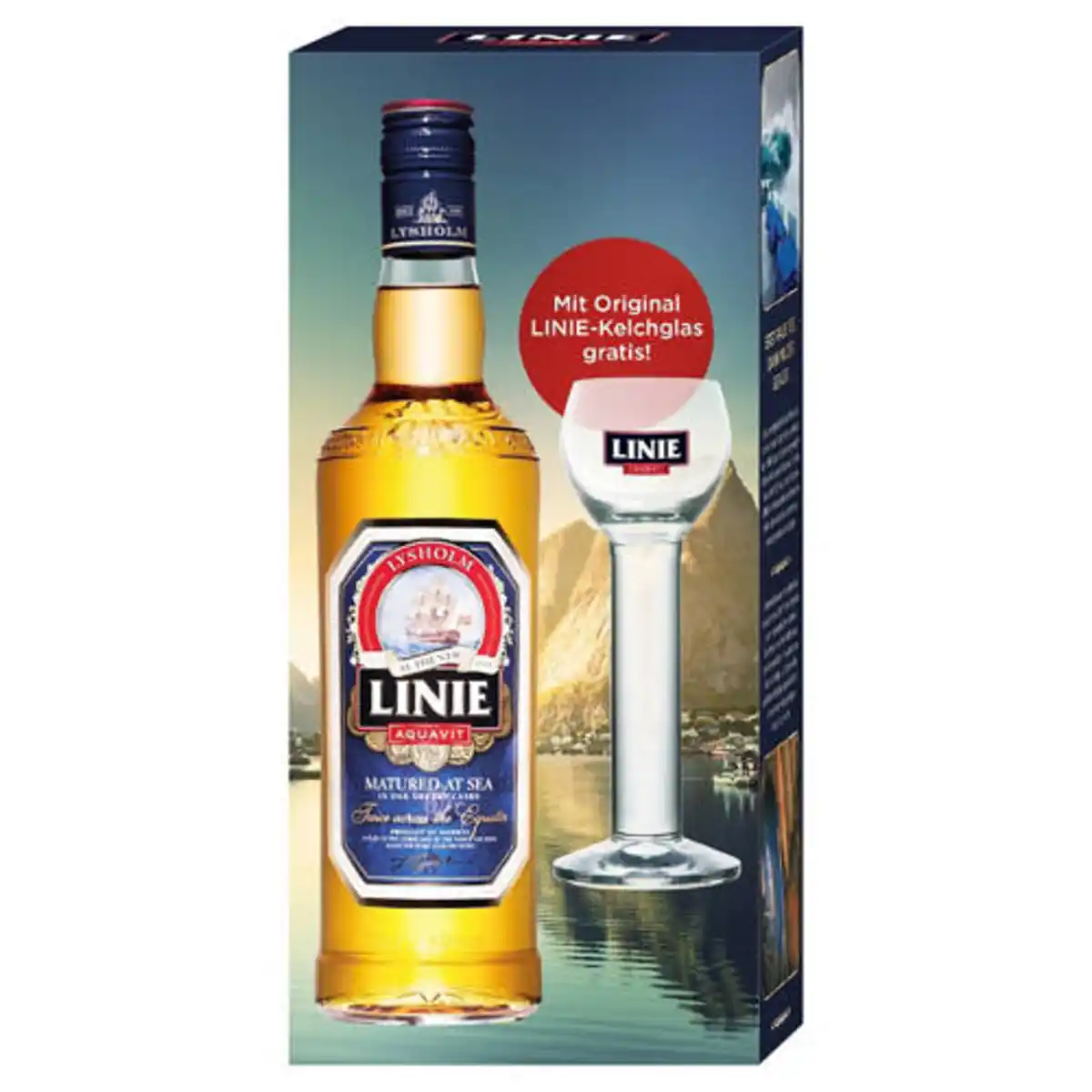 Bild 1 von Linie Aquavit 41,5 % vol.700 ml Geschenkpackung