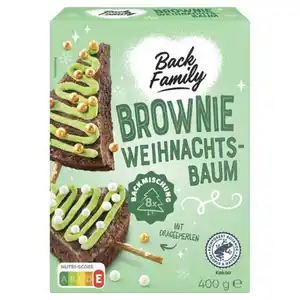 BACK FAMILY Backmischung Brownie Weihnachtsbaum 400 g