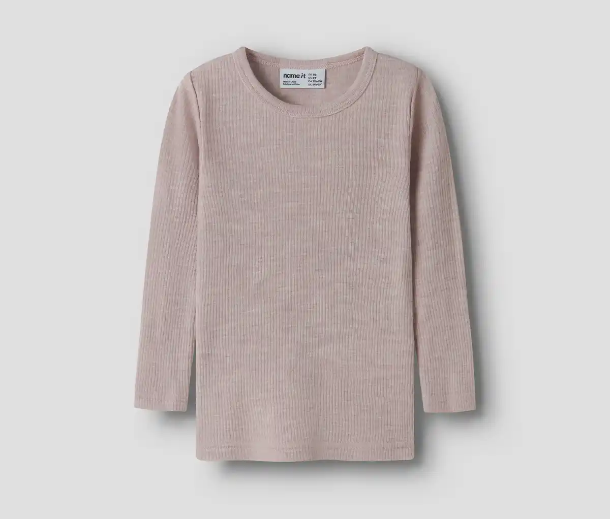 Bild 1 von NAME IT Kinder-Merino-Langarmshirt, rosa