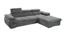 Bild 1 von Ecksofa anthrazit Cord Schlaffunktion Bettkasten 284 x 196 cm - CINDY