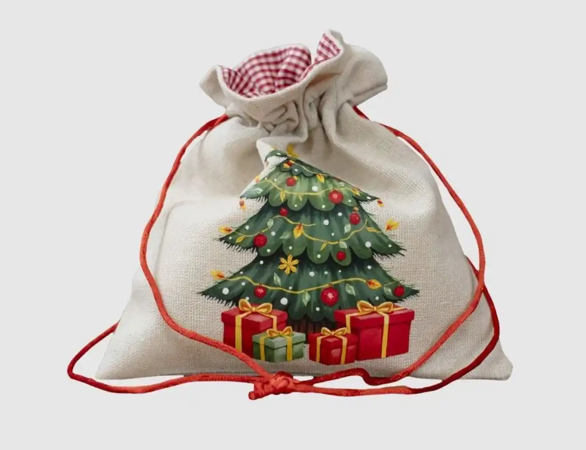 Bild 1 von Geschenksäckchen Tannenbaum Natur, Bunt