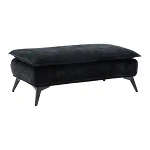 Hocker Ottawa Schwarz Strukturstoff, Schwarz