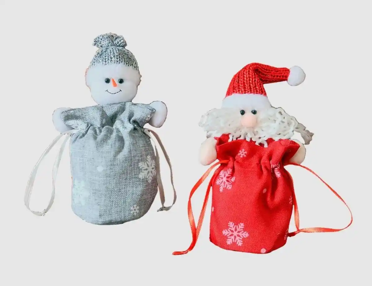 Bild 1 von Geschenksäckchen Weihnachtsmann, Schneemann Bunt