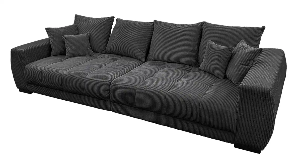 Bild 1 von Big Sofa Cord grau mit Nosagunterfederung 300 cm - ARTEMIS