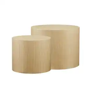 Livetastic Couchtischset, Eiche, Holz, Holzwerkstoff, 2-teilig, furniert, rund, 48-38x38-32x48-38 cm, Wohnzimmer, Wohnzimmertische, Satztische