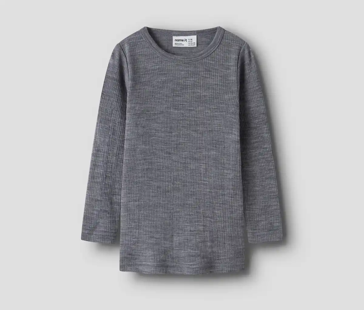 Bild 1 von NAME IT Kinder-Merino-Langarmshirt, blau