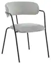Bild 1 von Stuhl-Set Arrow 2er-Set ca. 58x79 cm Samt Grau, Grau, Schwarz