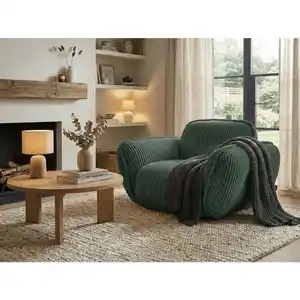 Trendmanufaktur Sessel BE Fluffy, Dunkelgrün, Kunststoff, 123x87x120 cm, Made in EU, gepolsterte Armlehnen, Wohnzimmer, Sessel, Sonstige Sessel