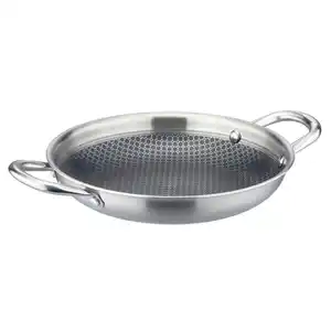 GSW Servierpfanne Inoxxa Black, Edelstahl, Metall, 1.6 L, ISO 9001, hitzebeständige Griffe, backofengeeignet, kratzfest, rostfrei, antihaftbeschichtet, geschmacksneutral, Dreischicht-Material mit du