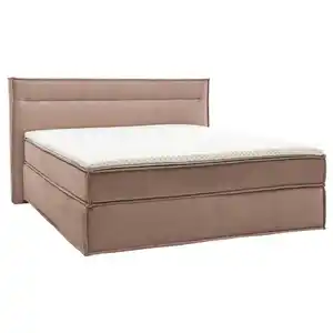 Musterring Boxspringbett, Hellbraun, Textil, H3, 7-Zonen, Höhe ca. 22 cm, 200x200 cm, Dgm, Stoffauswahl, Schlafzimmer, Betten, Doppelbetten