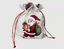 Bild 1 von Geschenksäckchen Weihnachtsmann mit Geschenk Natur, Bunt