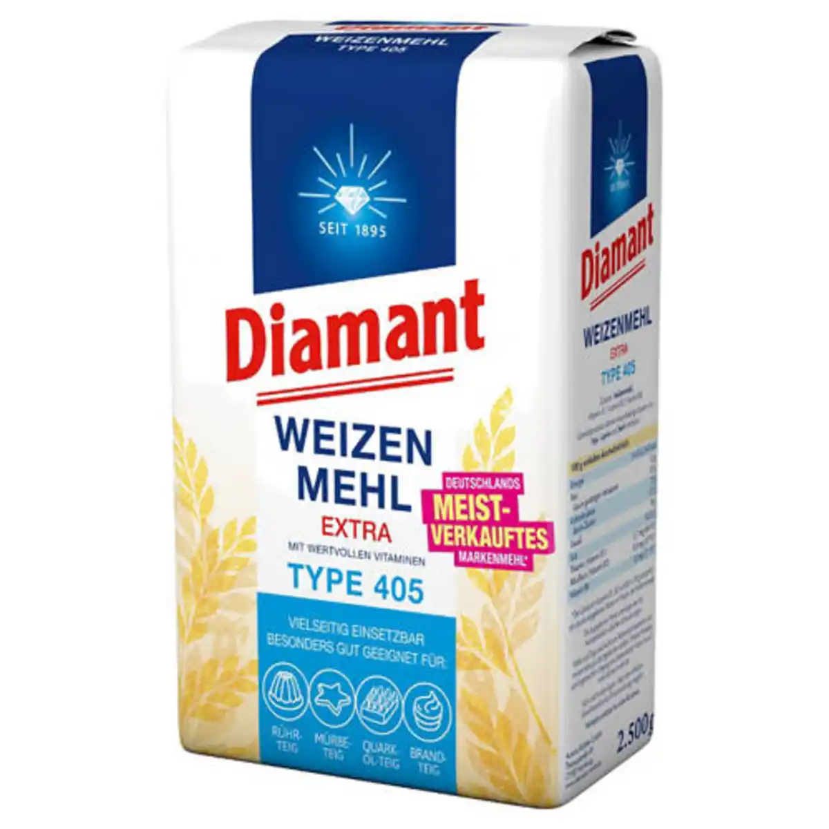 Bild 1 von DIAMANT Weizenmehl Type 405 2,5 kg
