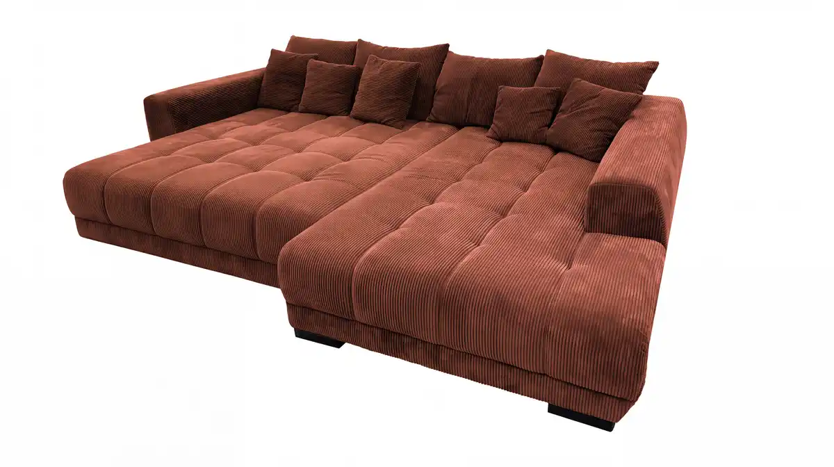 Bild 1 von Ecksofa Cord rost elektrisch ausfahrbar 300 cm - OT rechts - ARTEMIS