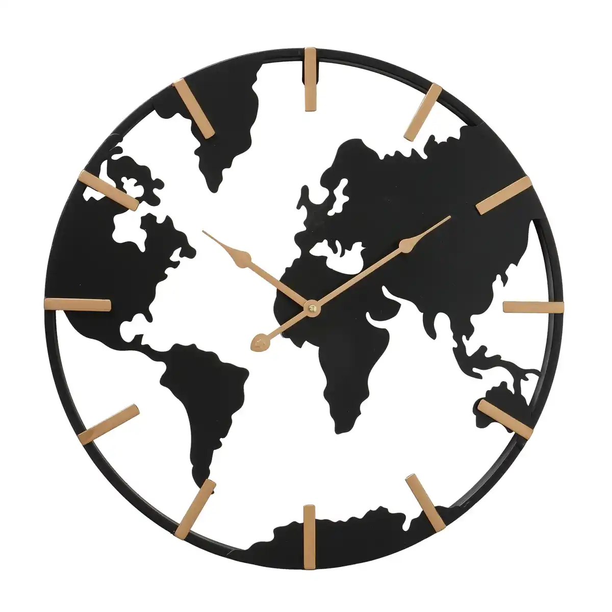 Bild 1 von Wanduhr Earth II Schwarz/Goldfarben Ø ca. 50cm, Schwarz, Goldfarben