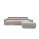 Bild 1 von Mid.you Ecksofa, Silber, Kunststoff, Uni, 3-Sitzer, Ottomane rechts, L-Form, 285x175 cm, Made in EU, FSC Mix, Rücken echt, Wohnzimmer, Sofas & Couches, Wohnlandschaften, Ecksofas