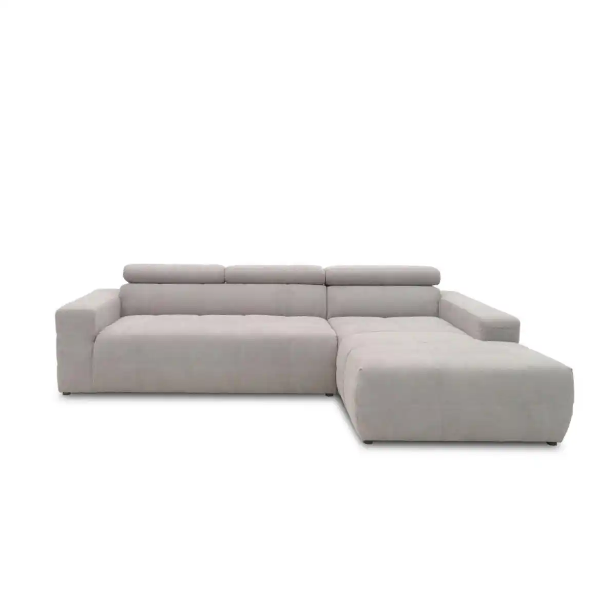 Bild 1 von Mid.you Ecksofa, Silber, Kunststoff, Uni, 3-Sitzer, Ottomane rechts, L-Form, 285x175 cm, Made in EU, FSC Mix, Rücken echt, Wohnzimmer, Sofas & Couches, Wohnlandschaften, Ecksofas
