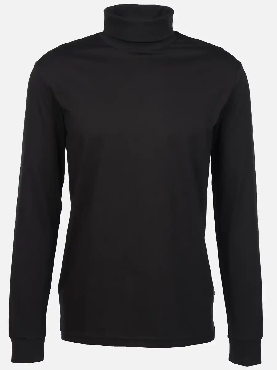 Bild 1 von Herren Jersey Rollkragenshirt Schwarz