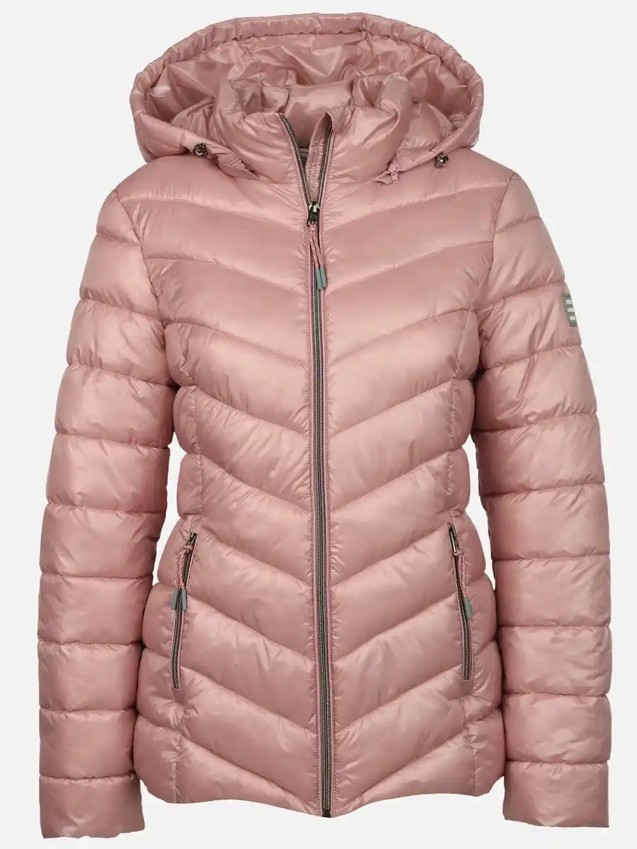 Bild 1 von Damen Steppjacke mit abnehmbarer Kapuze Rosa