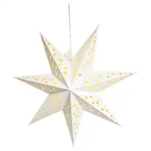 HOME CREATION LED-Weihnachtsstern, Hängend, Weiß