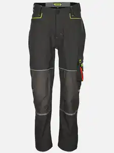 Herren Softshell Arbeitshose mit Neondetails Grau