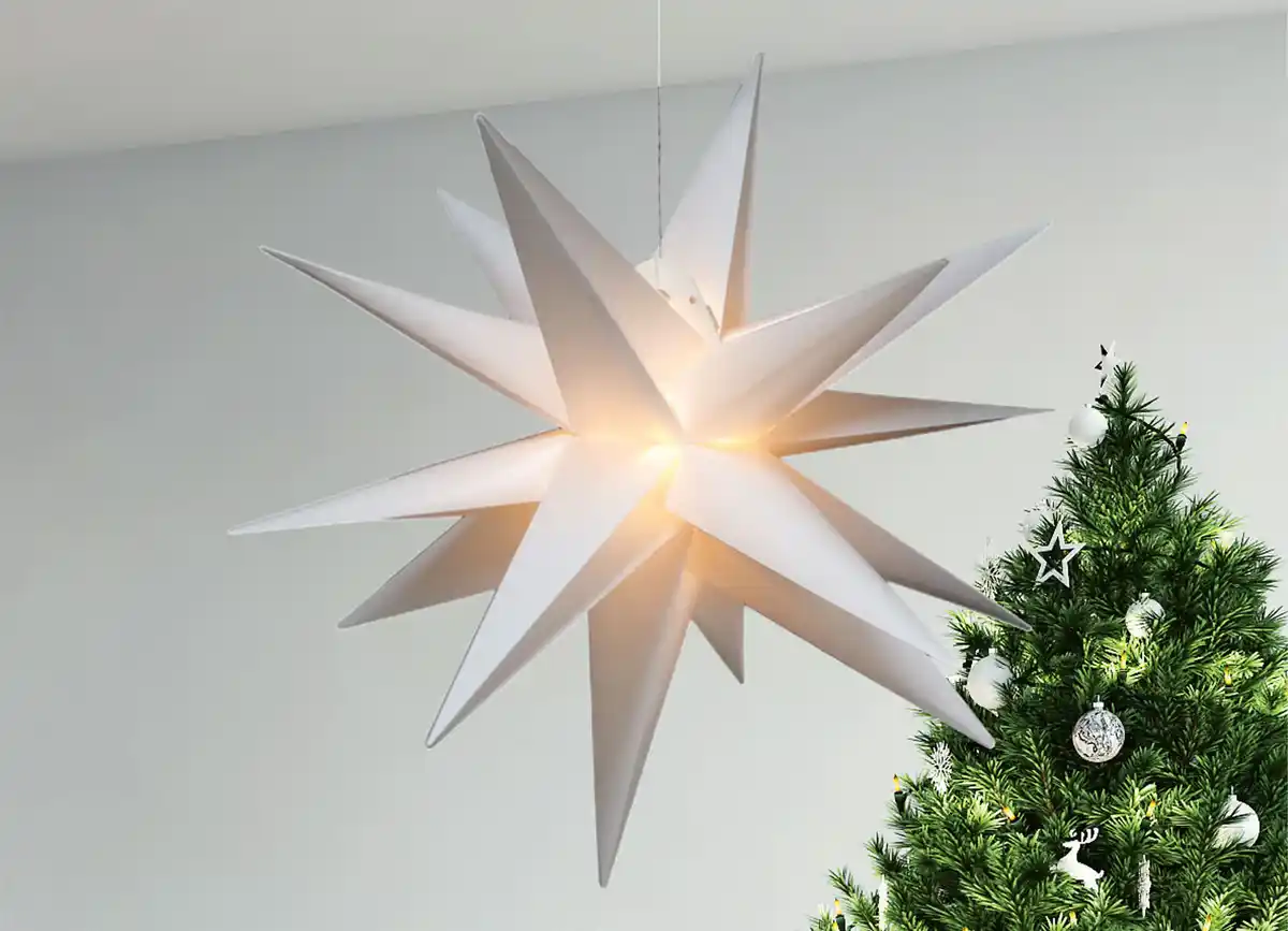 Bild 1 von 3D-Stern 100 warmweiße LEDs