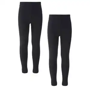 L&D Kinder Thermo-Leggings, Schwarz/Schwarz, 110