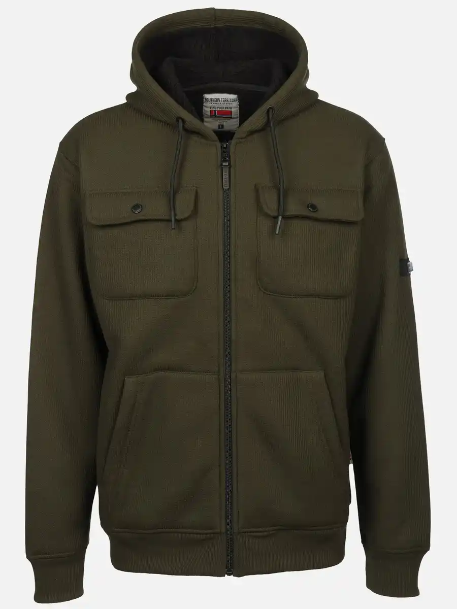 Bild 1 von Herren Kapuzenjacke in Cordoptik Oliv